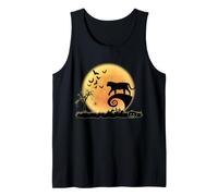 Tiger And Moon Scary Animals Funny Halloween Costume Canotta