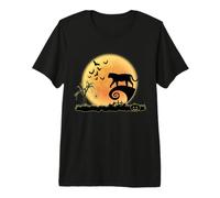 Tiger And Moon Scary Animals Funny Halloween Costume Maglietta Premium