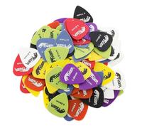 TIGER AP100A Confezione da 100 plettri per chitarra acustica/classica/elettrica/basso Varietà di calibri Leggeri/medi/pesanti - 0,58 mm / 0,71 mm / 0,81 mm / 0,96 mm - Colori assortiti