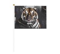 Tiger at rest - Bandiera stampata su entrambi i lati, 14 x 20,8 cm, adatta per attività di squadra tifo