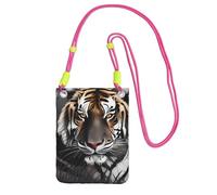 Tiger at Rest Borsa a tracolla per telefono da donna e uomo, impermeabile, mini borsa a tracolla per cellulare, piccola borsa a tracolla con tracolla regolabile, da viaggio, per cellulare