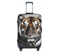 Tiger at Rest - Copertura protettiva per trolley e bagagli, antigraffio, 45-81 cm, adatta per viaggi, viaggi di lavoro, bianco, small