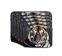 Tiger at Rest Custodia per laptop 12 pollici Custodia per laptop portatile antiurto moda borsa per laptop per donne uomini valigetta per laptop