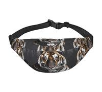 Tiger at rest - Marsupio grande alla moda, da viaggio, casual, per ragazzi, adatto per sport, corsa, ciclismo, viaggi, pesca