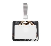 Tiger at Rest - Porta badge impermeabile con finestra trasparente per documenti, per donne, uomini, personale in ufficio, insegnanti, infermieri