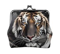 Tiger At Rest - Portamonete da donna in pelle con chiusura a bacio, piccolo