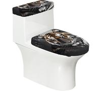 Tiger at rest - Set di 2 coprisedili per WC, con coperchio del serbatoio, adatti per WC a forma di U o estesi, perfetti per inaugurazione della casa, compleanni e regali