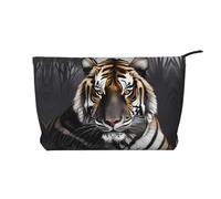 Tiger at Rest - Trousse in velluto a coste alla moda, con chiusura a cerniera, adatta per viaggi, campeggio e uso quotidiano