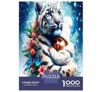 Tiger Baby Snow 1000 Pezzi Puzzle Classico Warm Wild Bond Bundle Puzzle Cartone Robusto - DIY Divertimento Famiglia, Bella Decorazione, Regalo Compleanno Perfetto Per Bambini 52x38cm/1000pcs