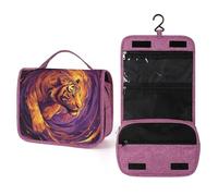 Tiger - Beauty case da viaggio da donna, organizer da appendere per trucchi con gancio per shampoo