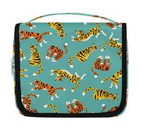 Tiger - Beauty case da viaggio, motivo: tigre divertente, unisex, da appendere, cosmetici, organizer per trucchi