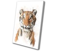 Tiger Big Cat Paint Minimal Animals SINGLE TELA parete arte foto stampa