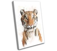Tiger Big Cat Paint Minimal Animals SINGLE TELA parete arte foto stampa