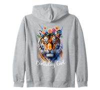 Tiger Birthday Girl Cute Zoo Theme Party Outfit Safari 6-12 Felpa con Cappuccio