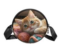 Tiger - Borsa a tracolla da donna, con scomparti e tracolla larga regolabile, Auto, 7x1.8 in