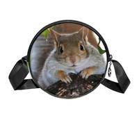 Tiger - Borsa a tracolla da donna, con scomparti e tracolla larga regolabile, Grazioso scoiattolo., 7x1.8 in