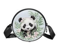 Tiger - Borsa a tracolla da donna, con scomparti e tracolla larga regolabile, Panda, 7x1.8 in