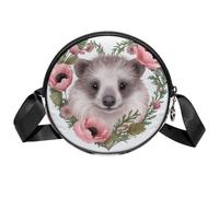 Tiger - Borsa a tracolla da donna, con scomparti e tracolla larga regolabile, Riccio Cuore, 7x1.8 in