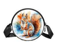 Tiger - Borsa a tracolla da donna, con scomparti e tracolla larga regolabile, Scoiattolo, 7x1.8 in