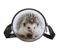 Tiger - Borsa a tracolla da donna, con scomparti e tracolla larga regolabile, Simpatico riccio, 7x1.8 in