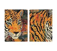 Tiger Botanical Print - Custodia per passaporto, con scomparto per passaporti, da viaggio, per donne e uomini