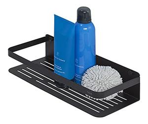 TIGER Caddy Duschkorb Rechteck groß Schwarz Cestello Doccia, Acciaio Inox, Nero, Grande