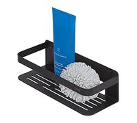 Tiger Caddy Duschkorb Rechteck Schwarz Cestello Doccia, Acciaio Inox, Nero, Piccolo
