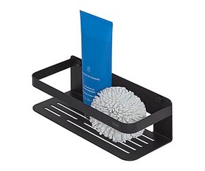 TIGER Caddy Duschkorb Rechteck Schwarz Cestello Doccia, Acciaio Inox, Nero, Piccolo
