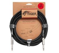 Tiger Cavo per chitarra da 6 m, jack mono a jack da 6 m, connettori in rame, schermato a basso rumore, per chitarra elettrica, basso, tastiera, amplificatore