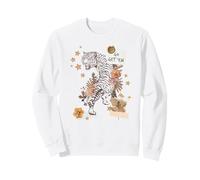 Tiger Collage Go Get 'Em Big Cats Animal Print And Stars Felpa