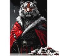 Tiger Crimson Warrior Jigsaw Puzzle Impossibili 1000 Pezzi Decorazione Per La Casa. Rilassamento E Intelligence Per Adulti E Ragazzi Da 14 Anni 1000pcs (38x26cm)