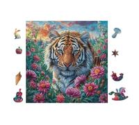 Tiger Cub Art Puzzle 100 Pezzi Difficili Per Adulti Cartone Opaco Anti Riflesso Tema Astratto Per Passatempo Impegnativo Con Poster Incluso Migliore Vendita 28x28cm