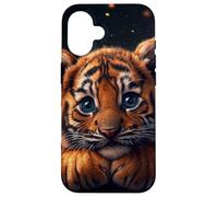 Tiger Cub Case Baby BigCat Cute Blue Eyes Wildlife Adorable Custodia per iPhone 16