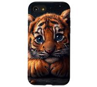 Tiger Cub Case Baby BigCat Cute Blue Eyes Wildlife Adorable Custodia per iPhone SE (2020) / 7/8