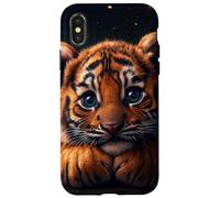 Tiger Cub Case Baby BigCat Cute Blue Eyes Wildlife Adorable Custodia per iPhone X/XS