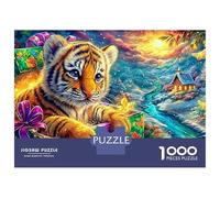 Tiger Cub in A Gift Box Puzzle Da 1000 Pezzi The Forest King Ottimo Regalo Per Bambini E Adulti 38x26cm/1000pcs