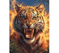 Tiger Cub in A Magical Forest Puzzle 1000 Pezzi Difficoltà Estrema Cartone Spesso Tema Monocromatico Wildlife Pet Per Appassionati Di Puzzle Antistrappo Non Sbiadisce Top Vendita 1000 PCS