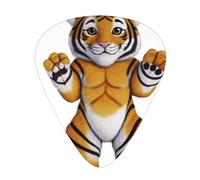 Tiger Cub - Set di 12 plettri per chitarra, sottili, medi e spessi, adatti per chitarra, basso, chitarra elettrica e ukulele