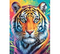 Tiger Cub with Cosmic Eyes Puzzle 1000 Pezzi Difficili Per Adulti Wildlife Pet Cartone Opaco Anti Riflesso Tema Astratto Per Passatempo Impegnativo Con Poster Incluso Migliore Vendita 1000 PCS
