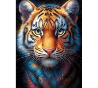 Tiger Cub with Glowing Eyes Puzzle 300 Pezzi Rompicapo Antistress Premium Scenery Science Fiction Pressione Ridotta Dopo Il Lavoro Attività Rigenerante Regalo Per Chi È Stressato 300 PCS