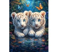 Tiger Cubs in A Magical Pond Rompicapo 300 Pezzi Leonardo Da Vinci Per Adulti Scenery Science Fiction Cartone Rigido Ultima Cena Per Collezione E Regalo Da Passatempo Migliore Vendita 300 PCS