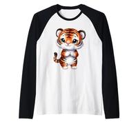 Tiger | Cucciolo di tigre Chibi Maglia con Maniche Raglan