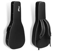 Tiger Custodia rigida in schiuma per chitarra acustica, 104 cm, con spallacci regolabili, maniglia per il trasporto, esterno Oxford 600D resistente alle intemperie e imbottitura interna spessa 20 mm