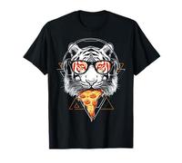 Tiger Eats Pizza - Occhiali da sole a forma di tigre Maglietta