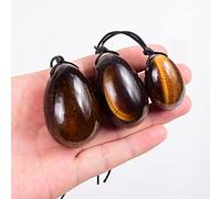 Tiger Eye Yoni Eggs Set Kegel Exercise Ben Wa Ball Drilled Jade Eggs Pietra Naturale Yoni Wand Palla Da Massaggio Non Forata,Uova Trapanate Senza Scatola