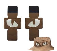 Tiger Eyes Patch - Multipurpose Reflective Patch, Hook Fasteners Glowing Embroidery Patches Soft Patch, Soft Patch Portable Cat Eyes Patch Non Fading For Hat Clothes Jacket