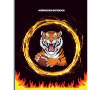 Tiger Football Composition Notebook: College Ruled Journal for Students, Fierce Tiger Mascot Sports Notebook for Boys Teens & Athletes, 7.5 x 9.25 in, 120 Pages