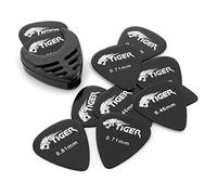 TIGER Gac 56 Bk 12 Plettri per Chitarra Con Supporto