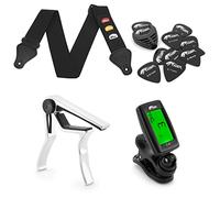 TIGER GAC-PK Confezione regalo per chitarristi - Plettri, tracolla, accordatore e capotasto, accordatore digitale, capotasto trigger