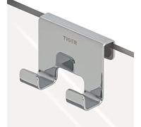 TIGER Caddy Gancio Doccia Cubico, Cromato, Gomma in Silicone (SR), BxHxT: 7 x 5 x 3,5 cm